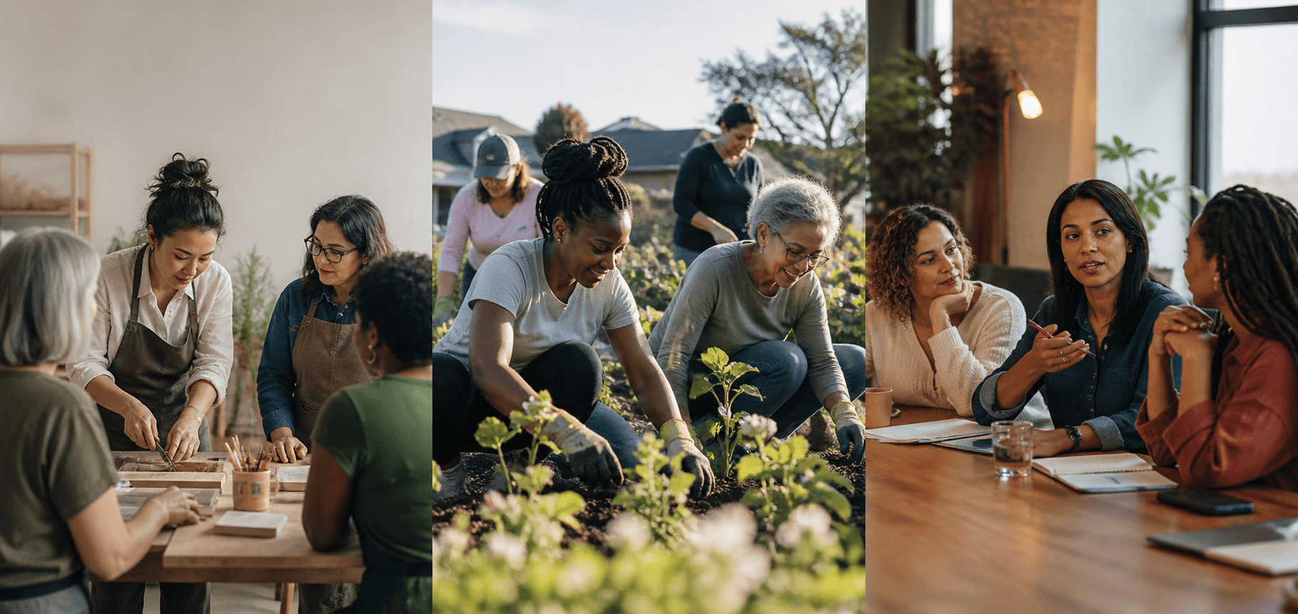 Three distinct local chapters gathering in their own communities